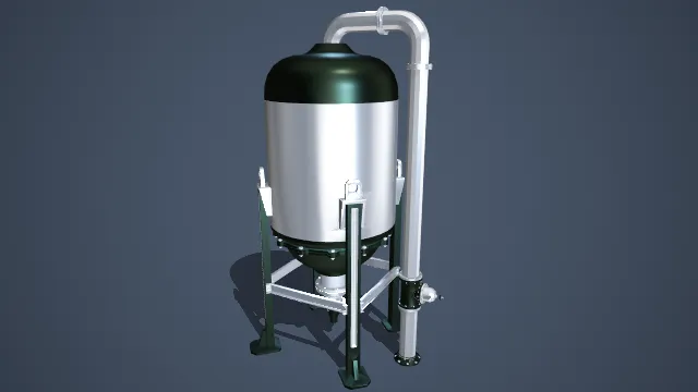 工业立式储料罐3d模型