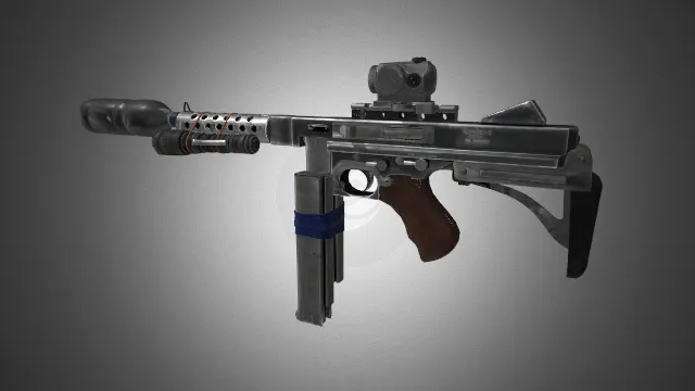 冲锋枪 枪械 武器模型 pbr模型 游戏模型