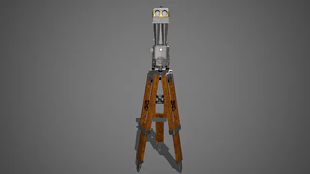现代 测绘仪 3D设备模型