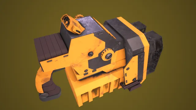 双管手炮 武器模型 pbr模型 游戏模型