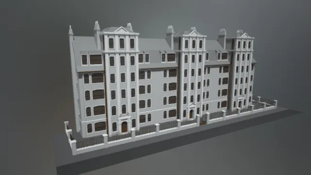 住房 小区 现代复古建筑 维多利亚风格 中世纪