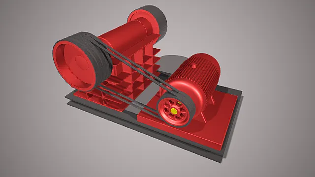 现代 破碎机 机械设备3D模型