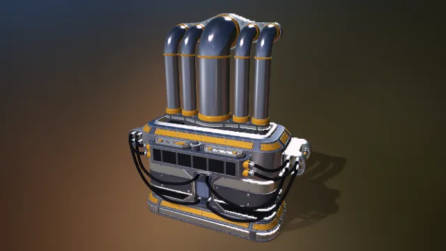 多管道组合的工业风机械装置