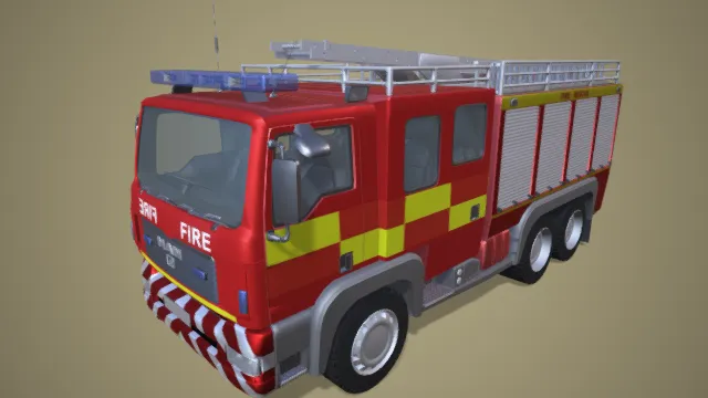 消防车 公共设施 救援车 红色汽车 大车