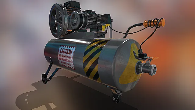 工业模型 警示牌 发动机 圆柱形 移动