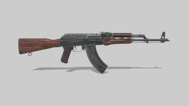写实风格 3D枪械 硬核逼真 军事主题 突击步枪