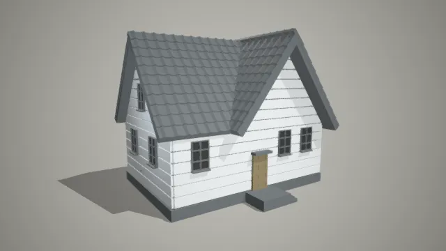 卡通建筑 风格化住房楼 西式楼房 洋楼