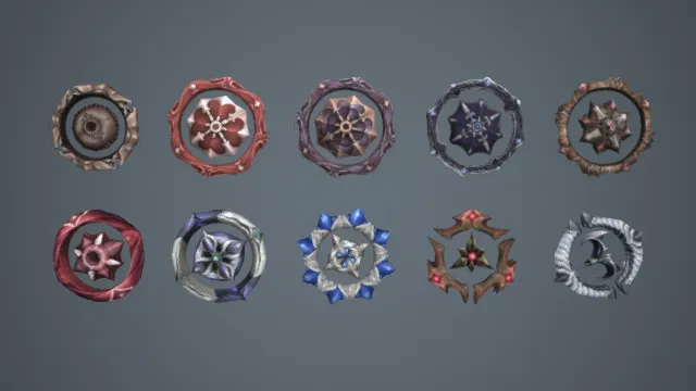 游戏道具 盾牌 阵法 武器 风格化模型