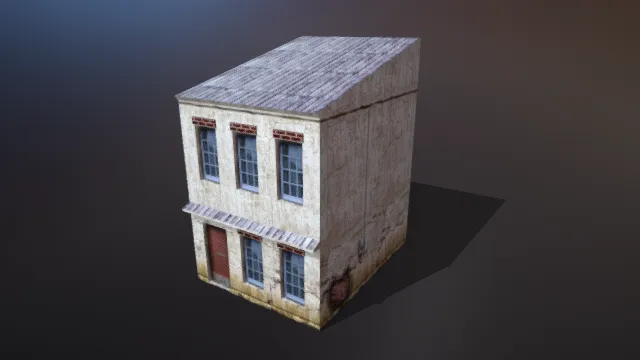 西方街边建筑 二层楼房 小店铺