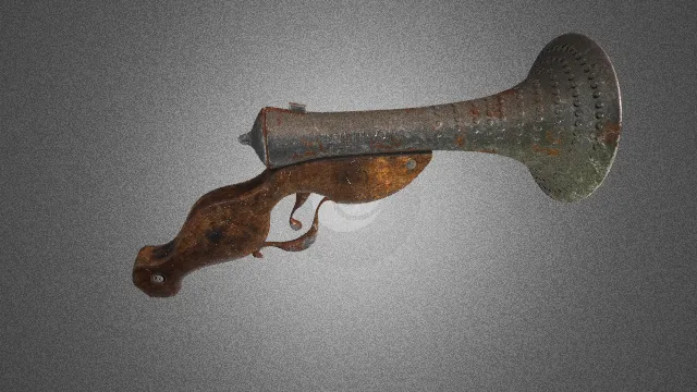 老式手枪 喇叭枪 枪械 武器模型 pbr模型 游戏模型