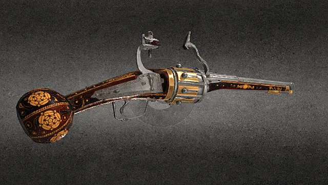 枪 手枪 机械朋克 轮盘 哥特式