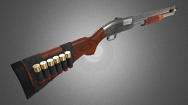 霰弹枪 枪械 武器模型 pbr模型 游戏模型