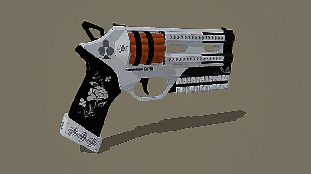 科幻风格定制版手枪3D模型