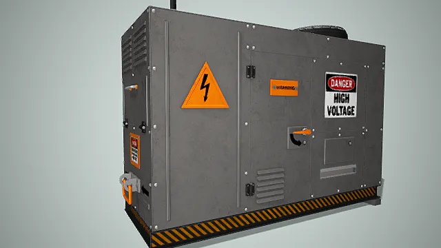 现代工业电力设配器 电力箱 高精度还原3D模型