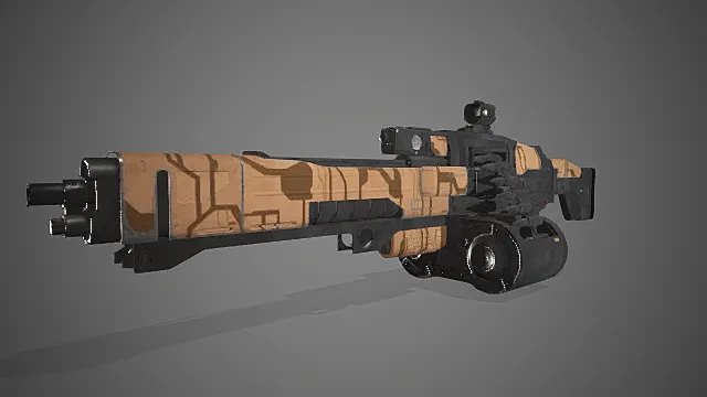 枪 重机枪 命运 双弹匣 橙黑色