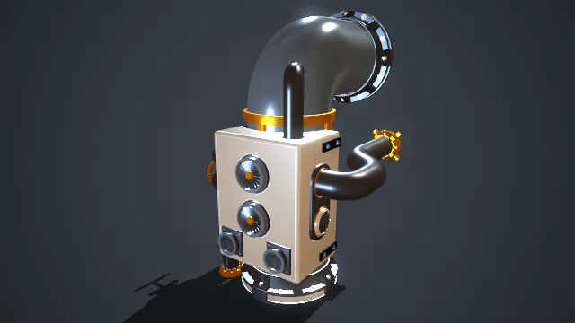 带有散热器操作按钮分流管道的操作台