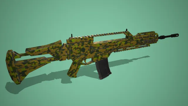 迷彩科幻步枪 武器 枪械 军事 射击