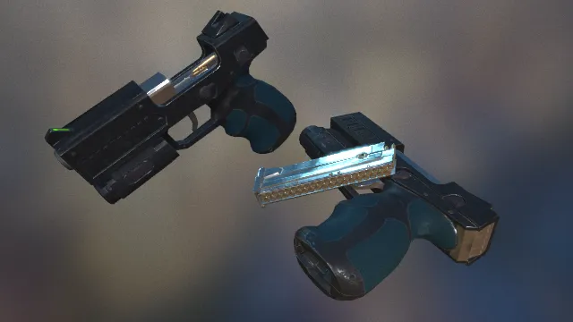 手枪 枪械 武器模型 pbr模型 游戏模型