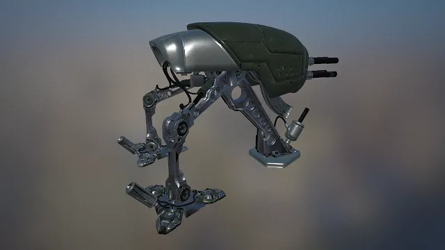 机枪射手 自动攻击 武器模型 pbr模型 游戏模型