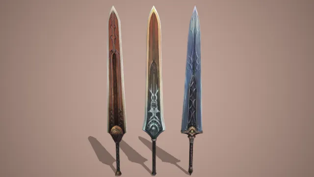 长剑 双刃剑 武器 魔法道具 装备 游戏道具库 同一多种不同贴图