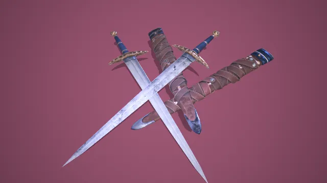 剑 武器模型 pbr模型 游戏模型