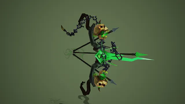 魔兽世界史诗武器「梦毁者」骷髅箭3D武器模型