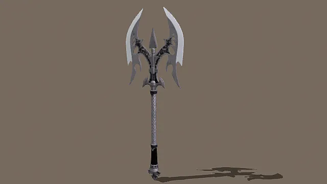 奇幻风格暗纹巨斧3D模型