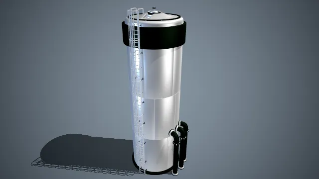 立式工业储罐3d模型