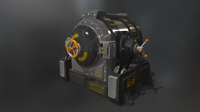 工业模型 阀门 控制台 齿轮 散热器