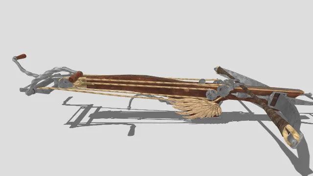 游戏道具  复古  羽毛装饰  冷兵器  弓弩  中世纪