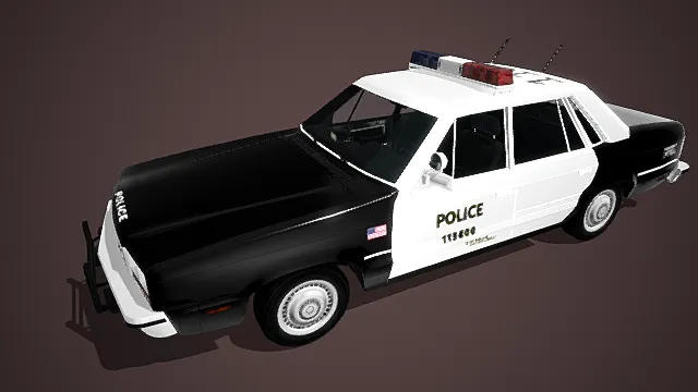 80 年代美国警用轿车3D模型