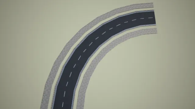 道路 地标线 道路线 写实贴图 路线标识 单直线弯曲