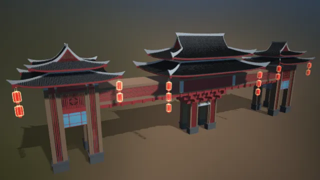 大门入口 传统建筑 东方建筑 雕花纹理 山门