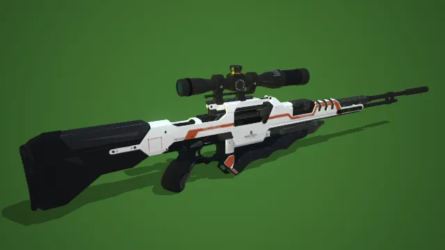 巴雷特 狙击枪 枪械 武器 pbr模型 游戏模型