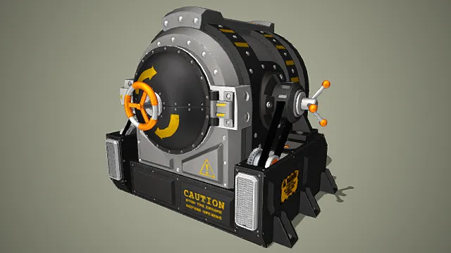 现代工业高精度机械设备3D模型