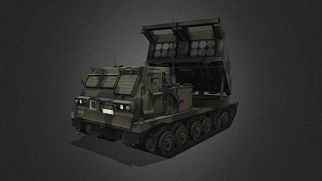 M270多管火箭炮系统3D模型