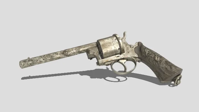 枪械模型 工艺品 浮雕 写实风格 破损 复古