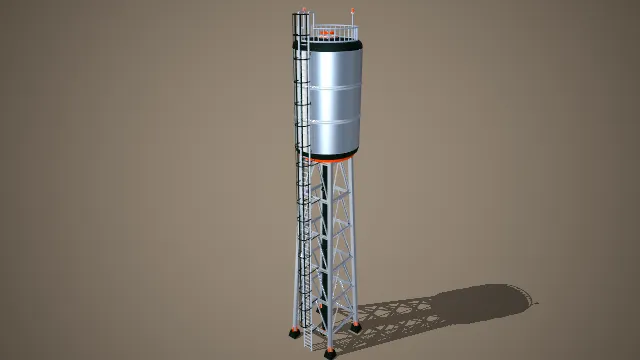 塔式储水罐3d模型