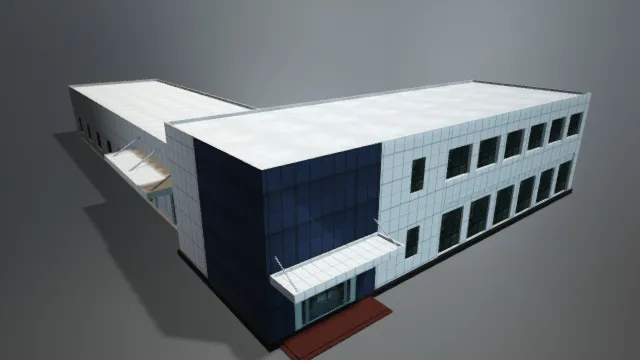 加工厂 教学楼 现代化建筑 保税港 餐厅