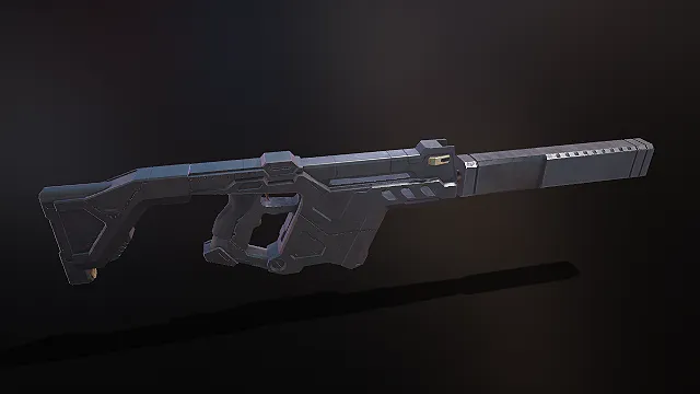 棱光脉冲枪 科幻 武器 模型 枪械 pbr