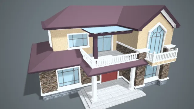 现代建筑 私人别墅 住宅 写实建筑