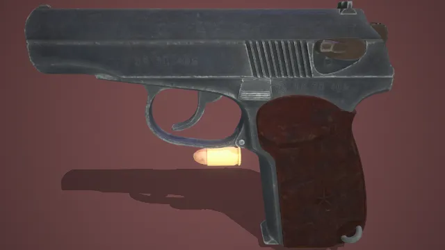 手枪 枪械 武器模型 pbr模型 游戏模型