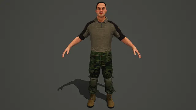 现代军人 特种兵 外军雇佣兵 角色3d模型
