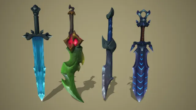 风格化 武器 匕首 刺刀 利刃 短剑