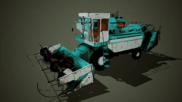 大型联合收割机农用机械高精度3D模型