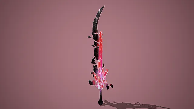 逐星者之殇 -高精度破碎的神性结晶剑3D器械模型