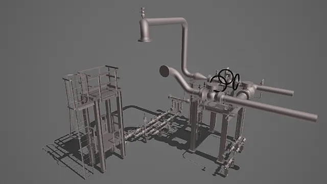 工业管道 3D模型