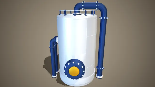 圆柱形管道连接设备 工业 大型 现代