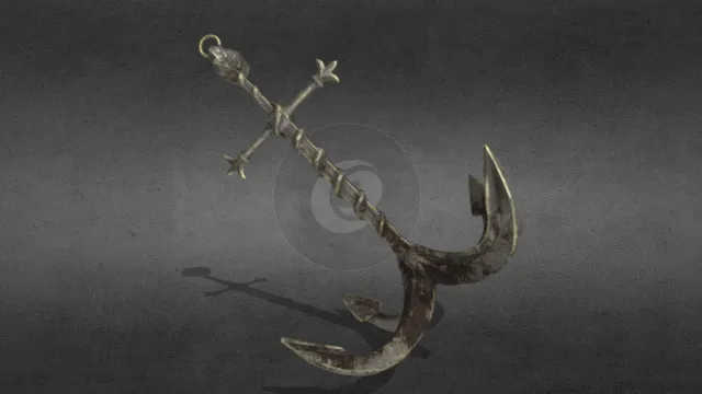 锈蚀的船锚UVOBJ.obj