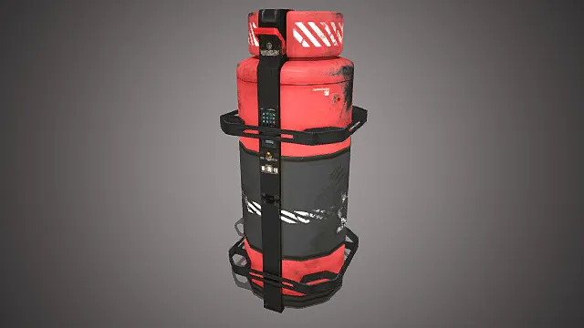 次世代场景道具气体容器设备3D模型